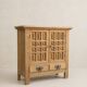 Solid oak buffet – Spanish brutalist style, 1960s
