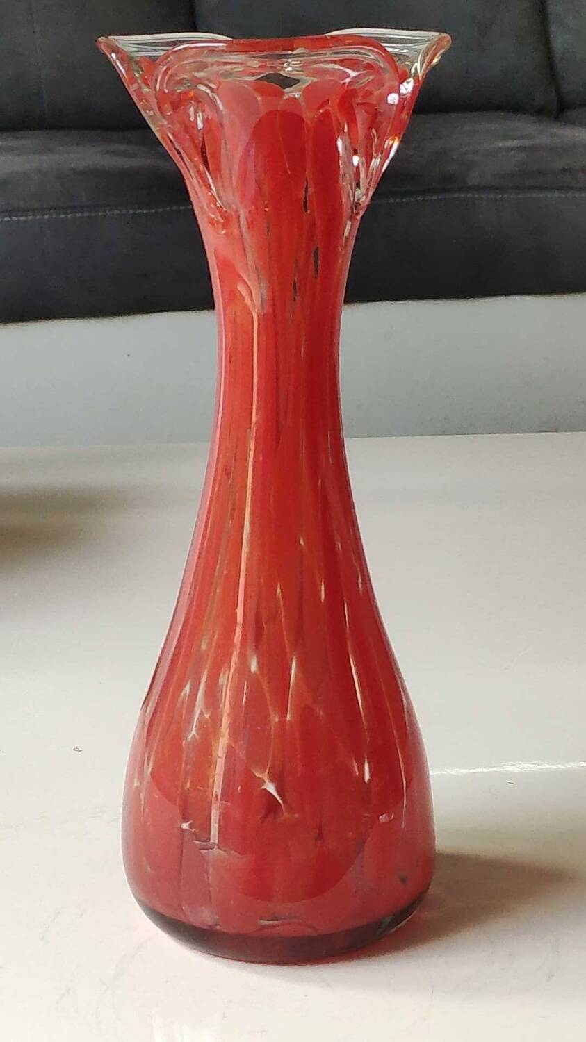 Murano style floral vase