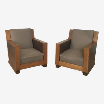 Pair of Art Deco armchairs from the 1940s-1950s
