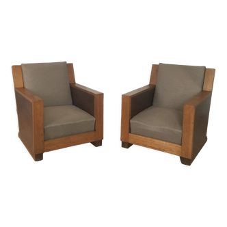 Pair of Art Deco armchairs from the 1940s-1950s