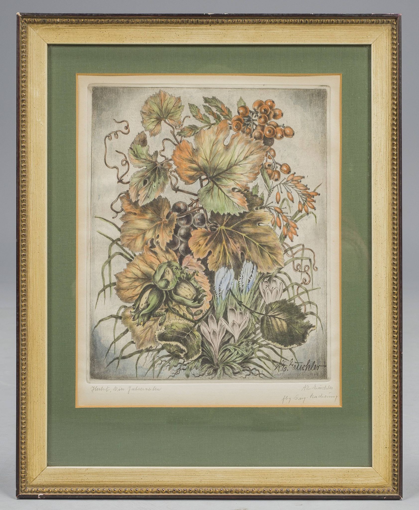 Nature morte à l'aquarelle par Alfred Erich Euchler, Still Life, 1920