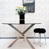 70s Glass roundtable