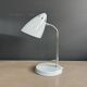 Vintage desk lamp Kompernass adjustable in pearl grey lacquered metal.