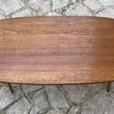 Oval wooden coffee table