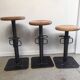 Stool industrial metal signed designer Pezon