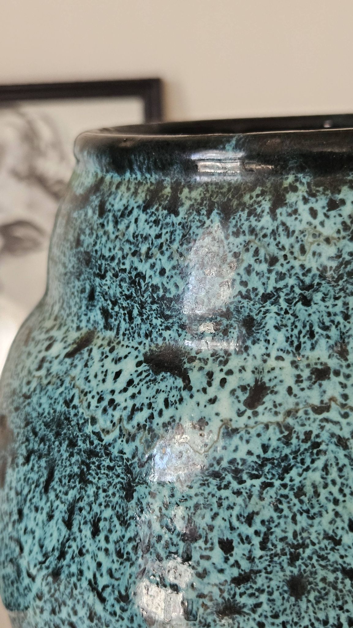 Vase en céramique de studio 1960-1970