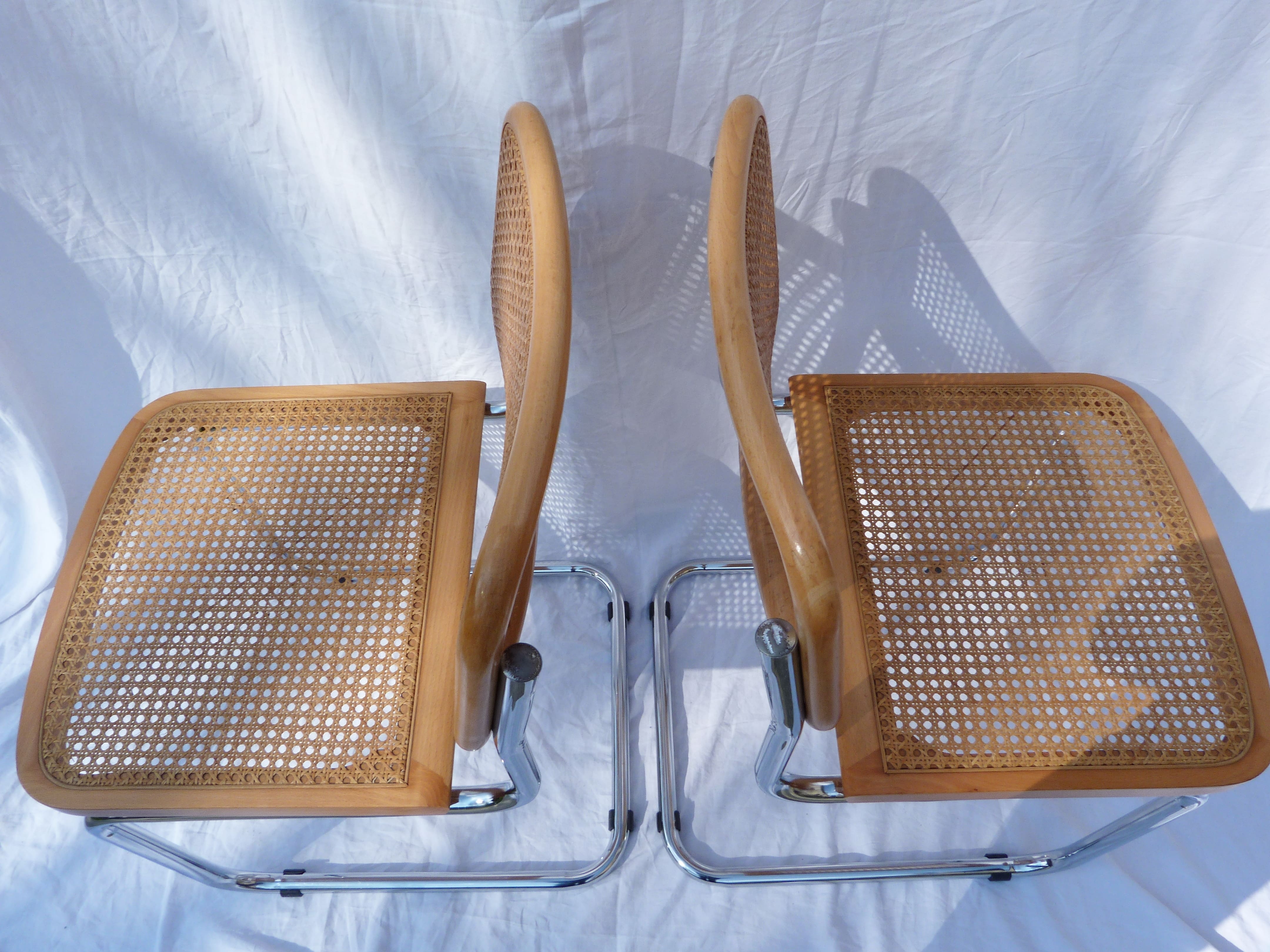 Pair of chairs by Marcel Breuer B32
