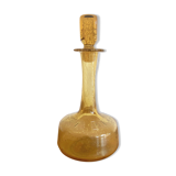Yellow blown glass decanter