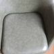 Lot of three armchair in green skai with chrome feet