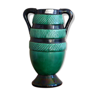Vase ceramic glazed St. Clement by Blanche Letalle.