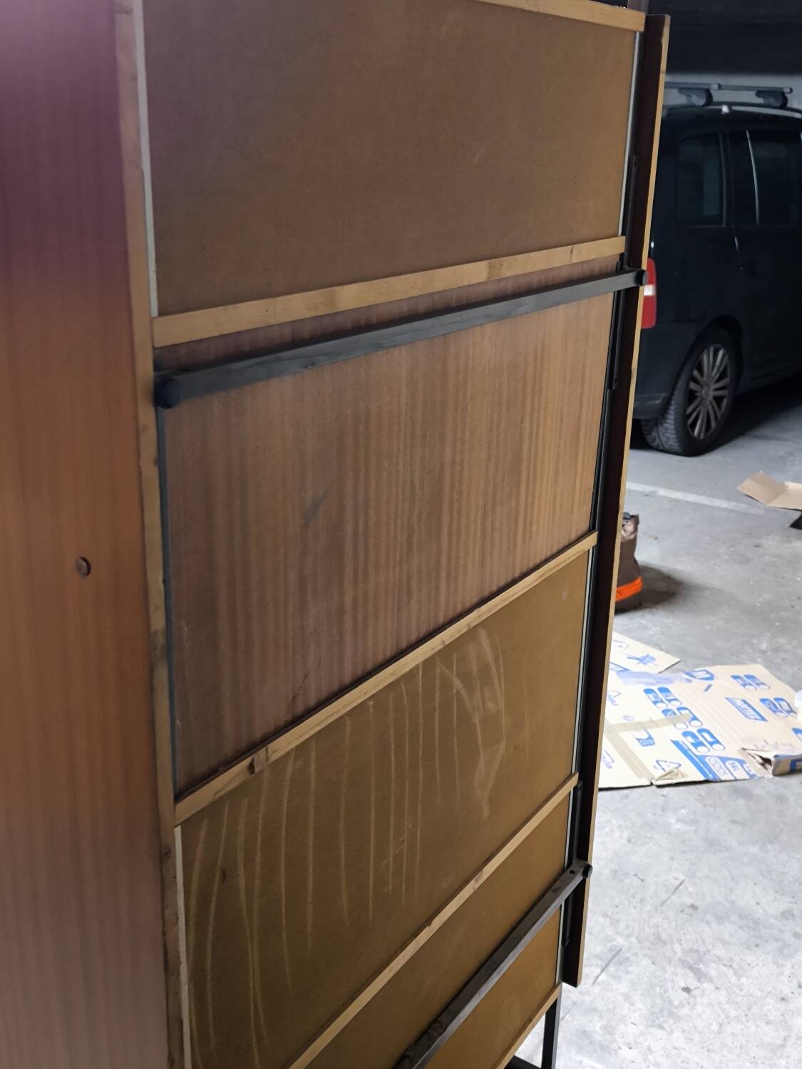 Vintage EFA bookcase and shelves by Georges Frydman