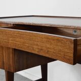 Midcentury Meredew Desk In Walnut And Brass.