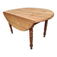 Table guéridon campagne d'appoint Orme à 2 pans rabattables