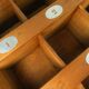 Cabinet with workshop lockers, restored / restyled hotel furniture style