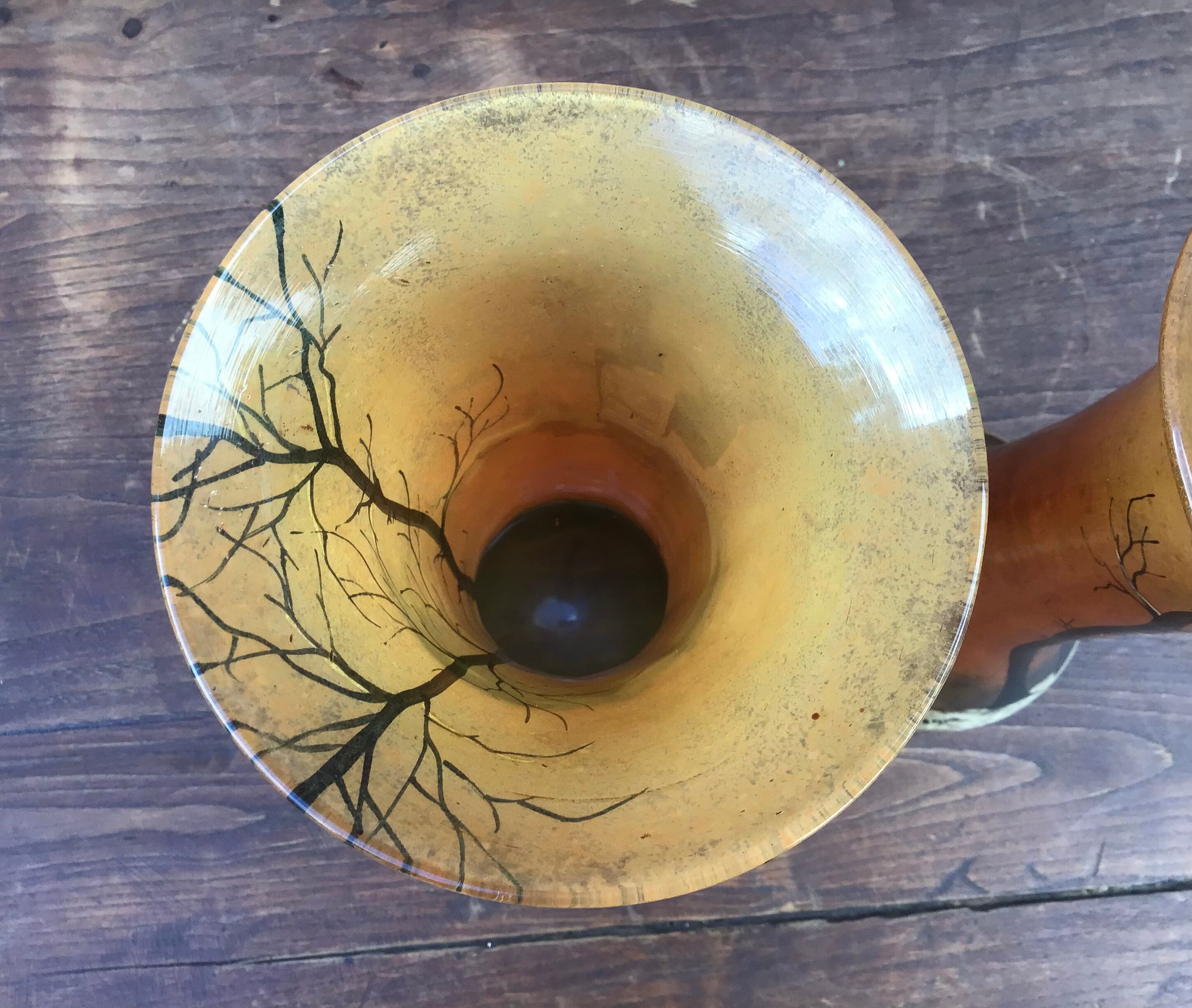 Pair of vases signed Legras