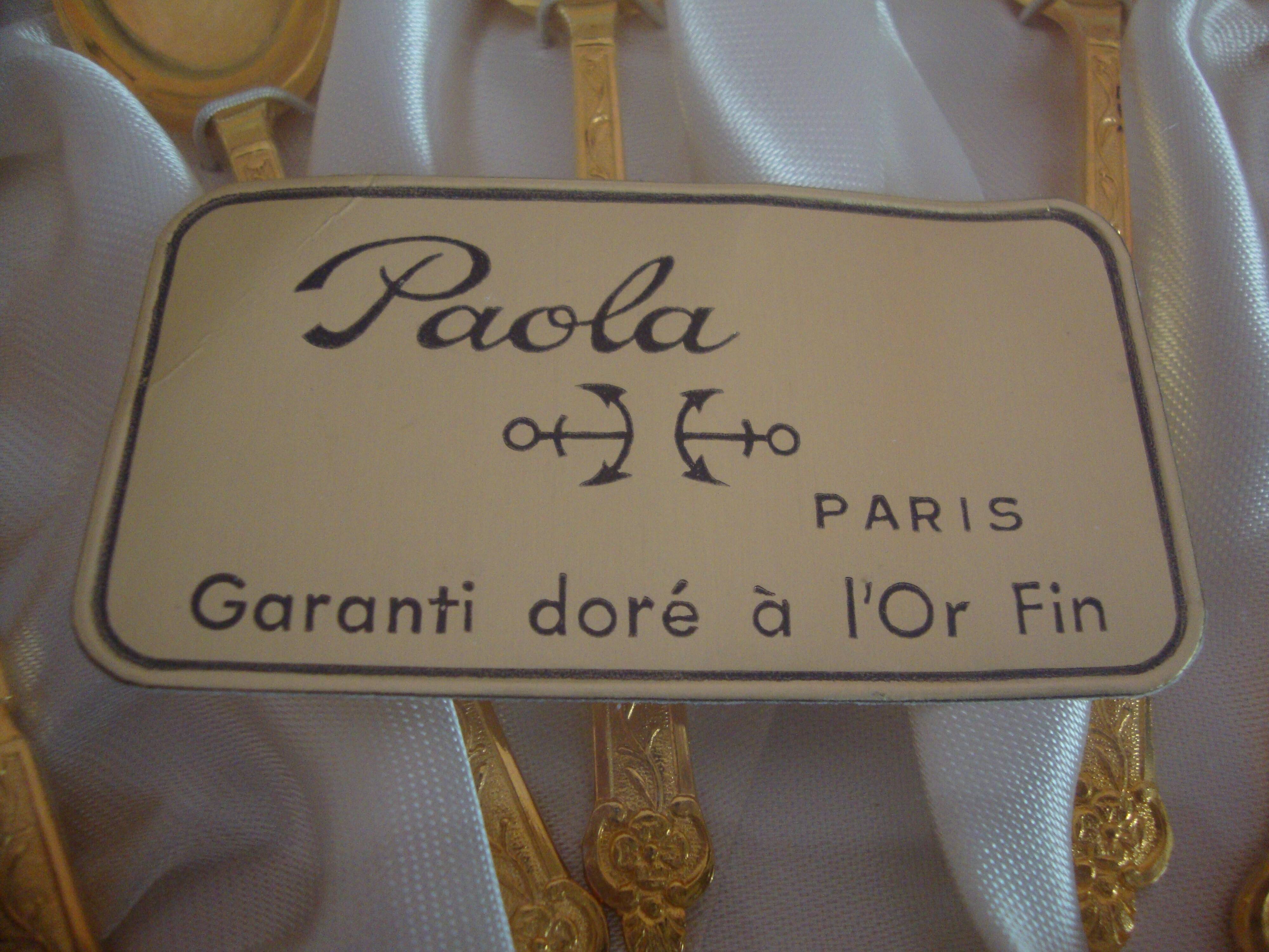 6 ancient golden mocha spoons in fine gold