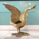 Coffee table swans hollywood regency swan brass design 1960