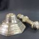 18th century Regency candlestick in silvered bronze with chiseled floral decoration