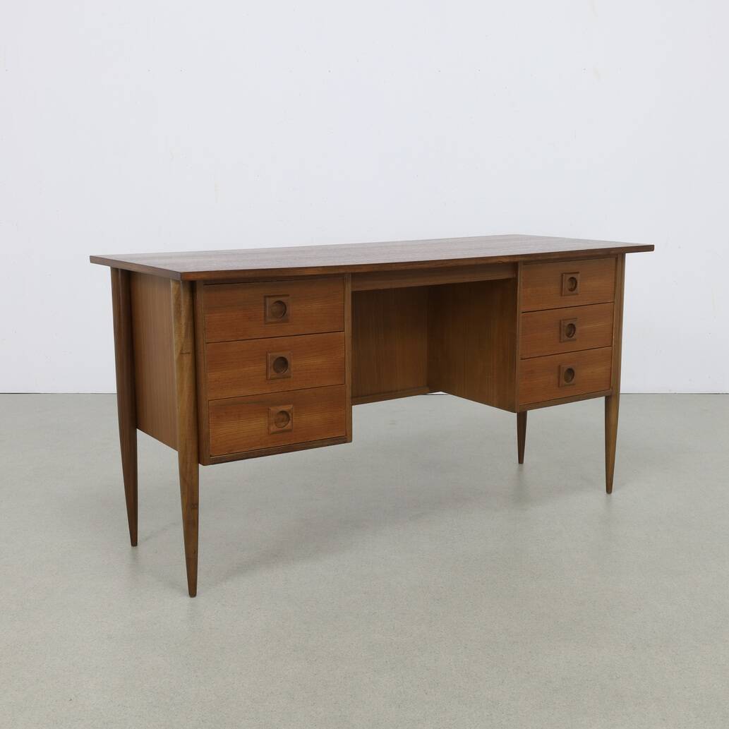 Vintage Danish Teak Desk, 1960s