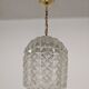 Vintage molded glass pendant lamp from the 50s/60s