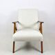 Vintage armchair B-310 VAR white structural boucle 1970s