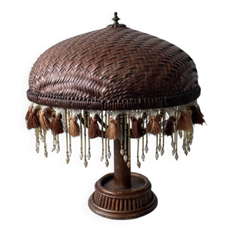 Vintage rattan lamp