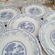 Lot de 9 assiettes plates Digoin Sarreguemines modèle Bernadette