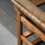 Set of 2 lounge chairs and one footrest by Borge Mogensen for Fredericia Denmark 1960’s