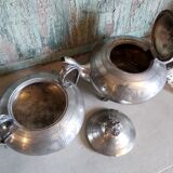 Teapot and sugar bowl set from James Dixon & Sons from Shefield in silver plating