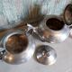 Teapot and sugar bowl set from James Dixon & Sons from Shefield in silver plating