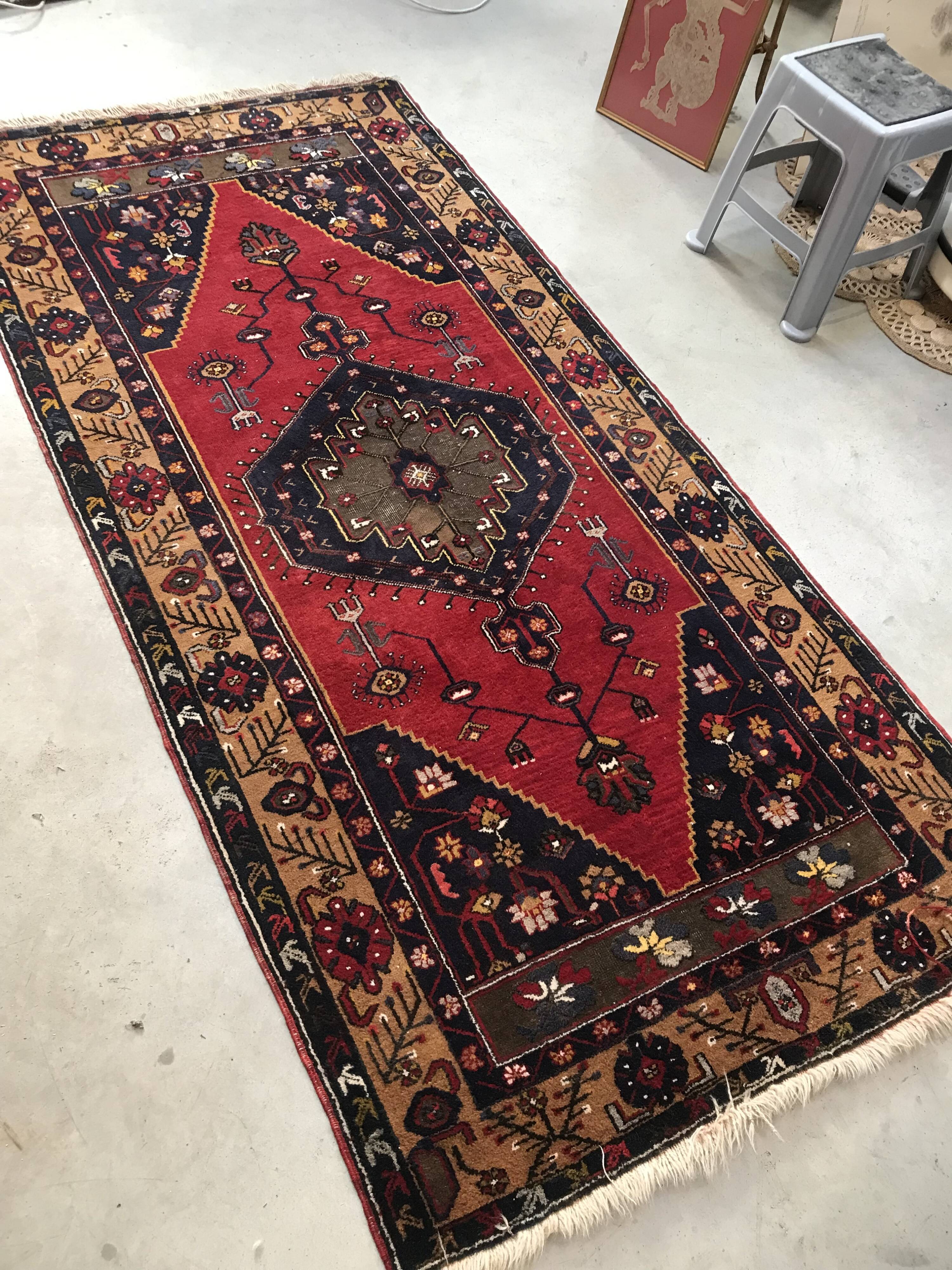 Turkish carpet handmade by Yahyahli tribe