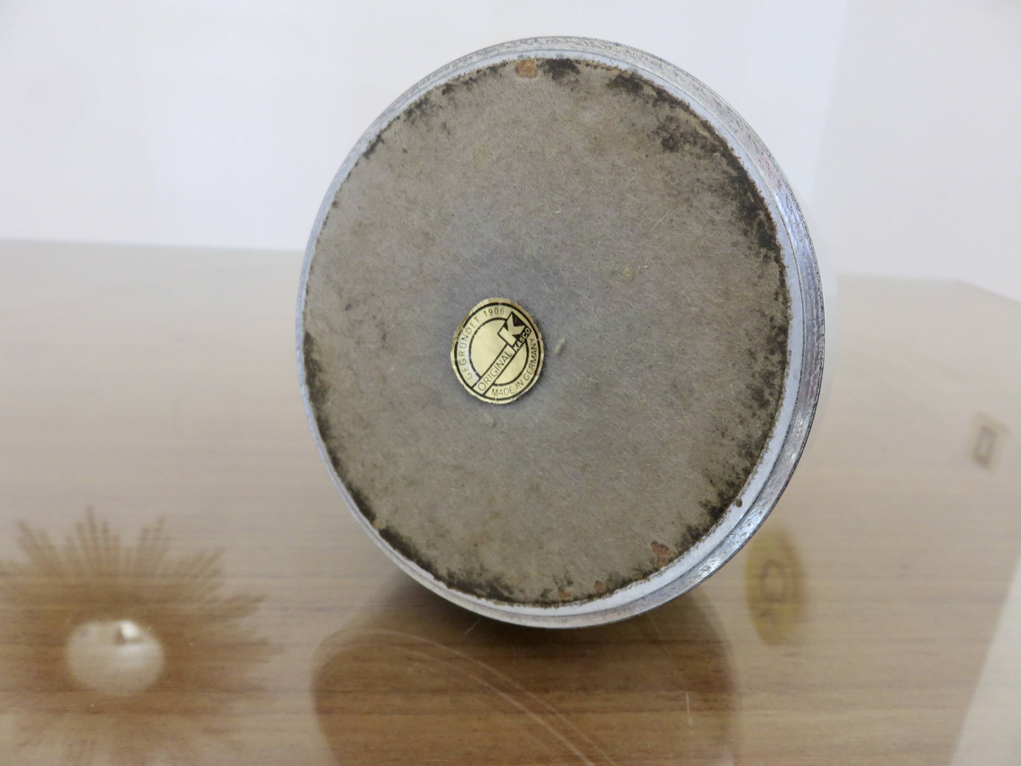 Vintage rotating ashtray "kasco" germany 1960-1970, aluminium