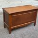 Vintage Louis XV style wooden toy storage chest bench 1980