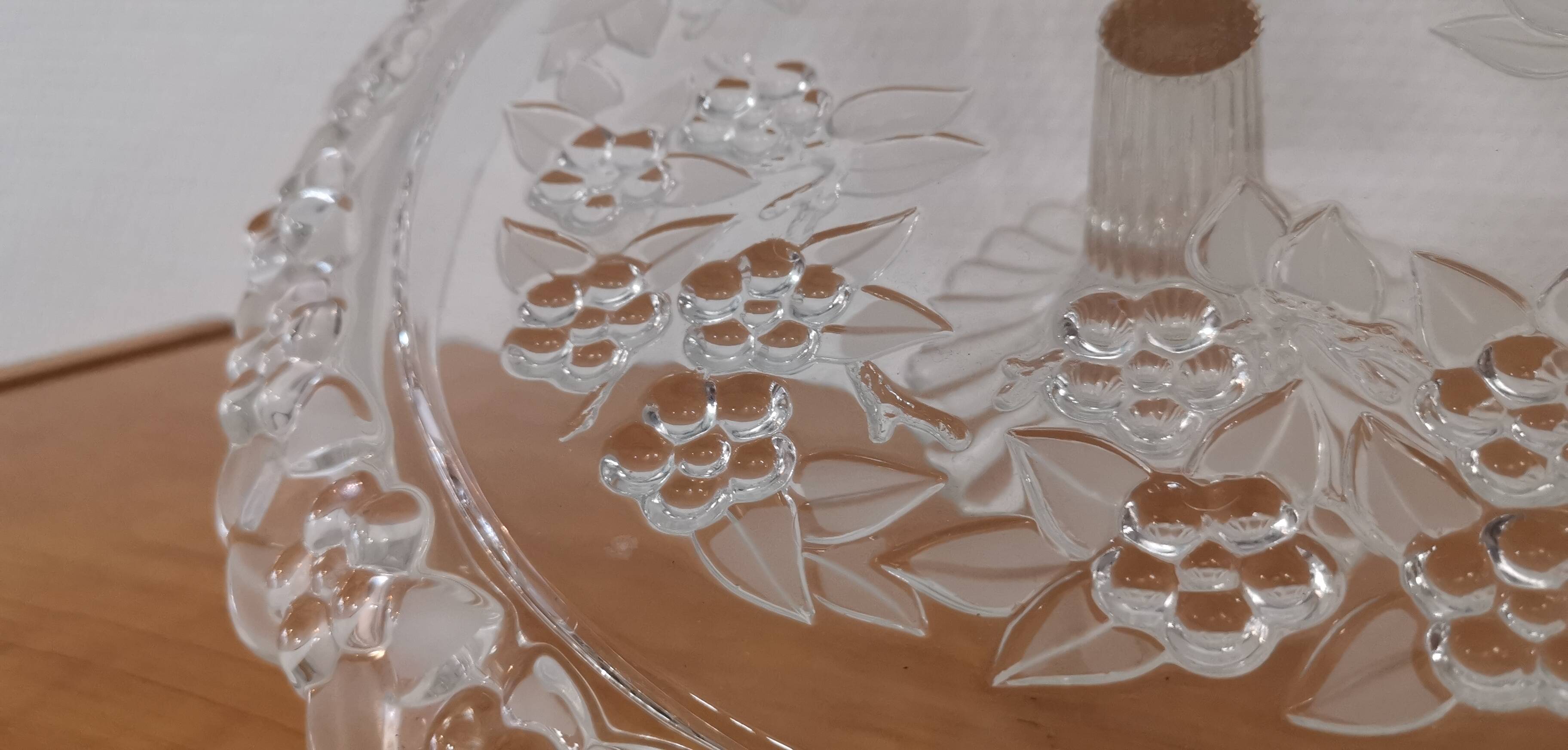 Vintage Walther Glass Mikasa Germany Pedestal Cake Tray