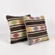 Set of 2 vintage kilim cushion covers 48x51 cm