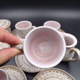 Earthenware coffee service signed Jean Austruy Vallauris around 1970 - Cups - saucers - milk pot