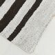 Tapis Kilim moderne rayé blanc et marron foncé