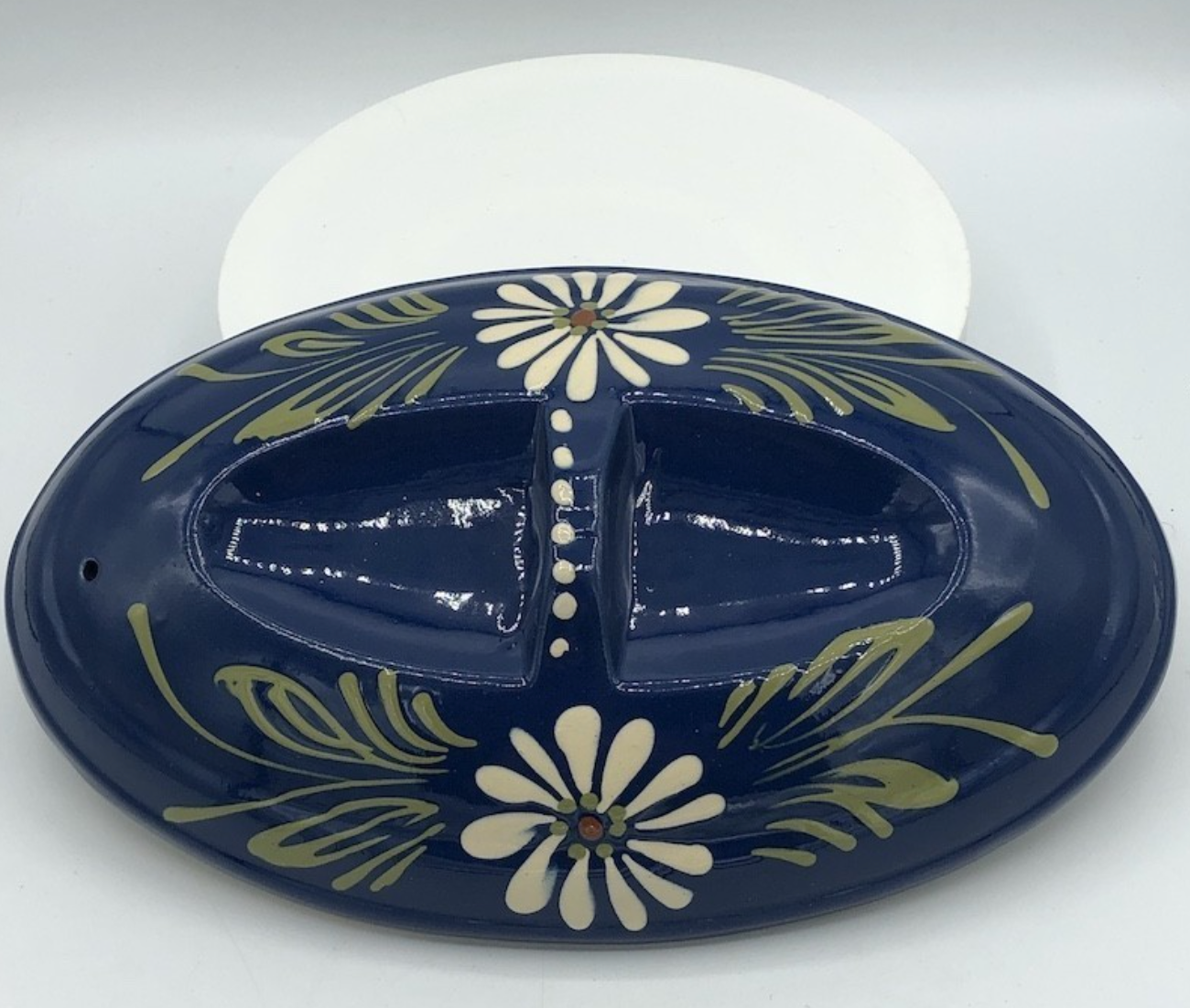 Terrine oval alsace Baeckeoffe blue