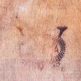 Vintage stool, curved wood by Luterma circa $50/60s