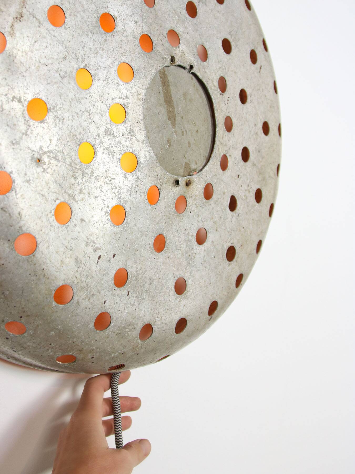 Mid-century Italian Perforated Metal Wall Lamp