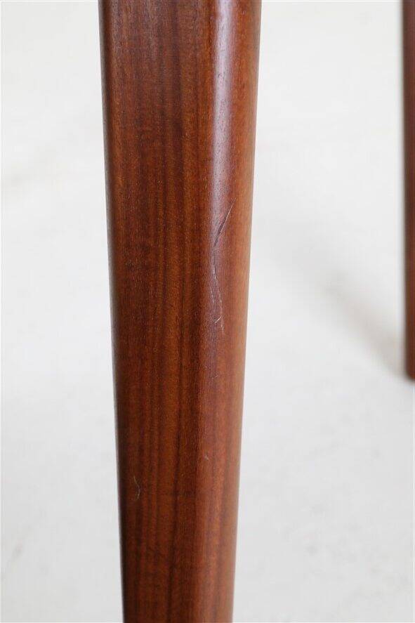 Set of 4 reupholstered Danish teak chairs, 1960s