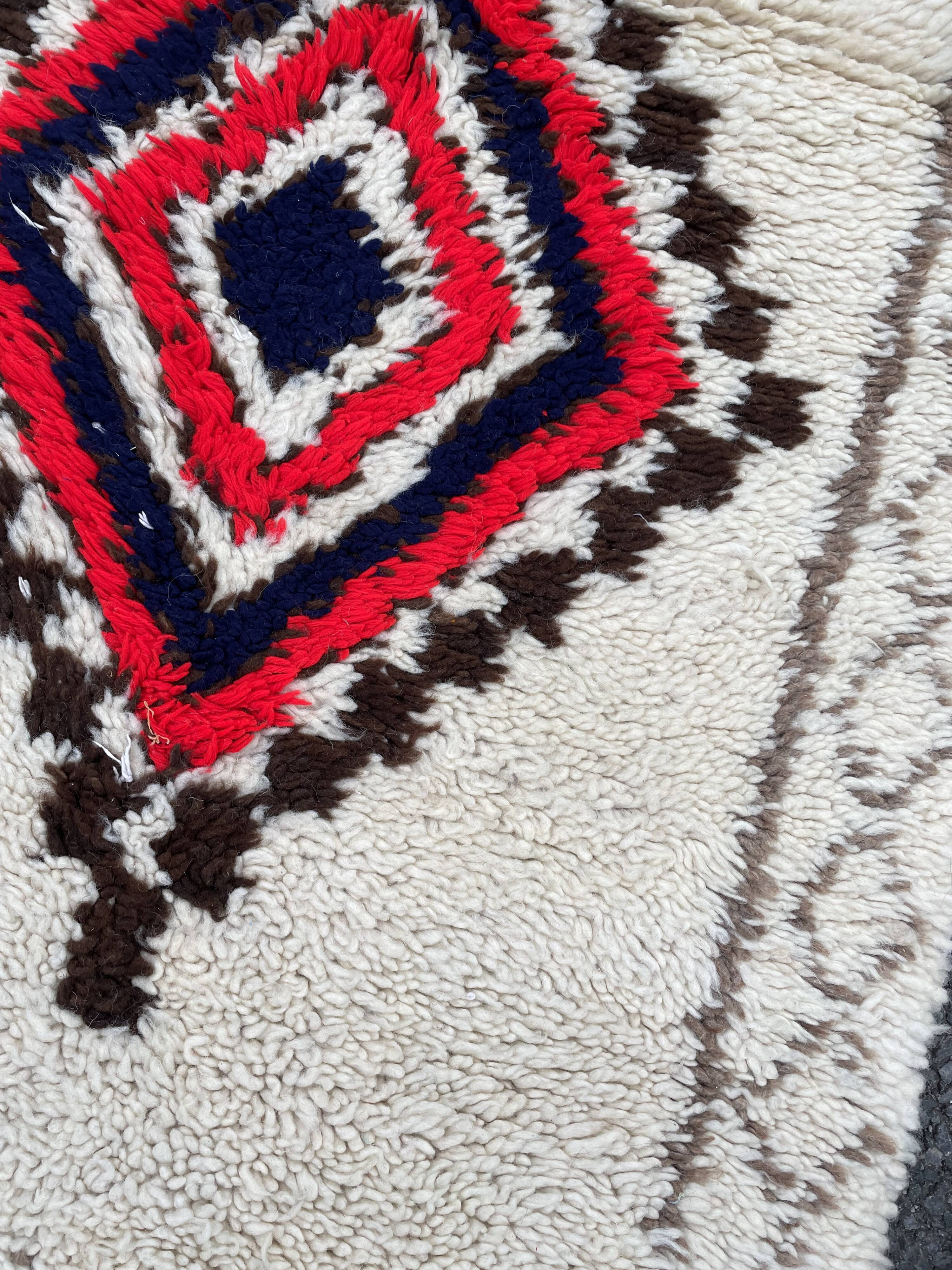 Carpet berbere beni ouarain diamonds 80x185 cm