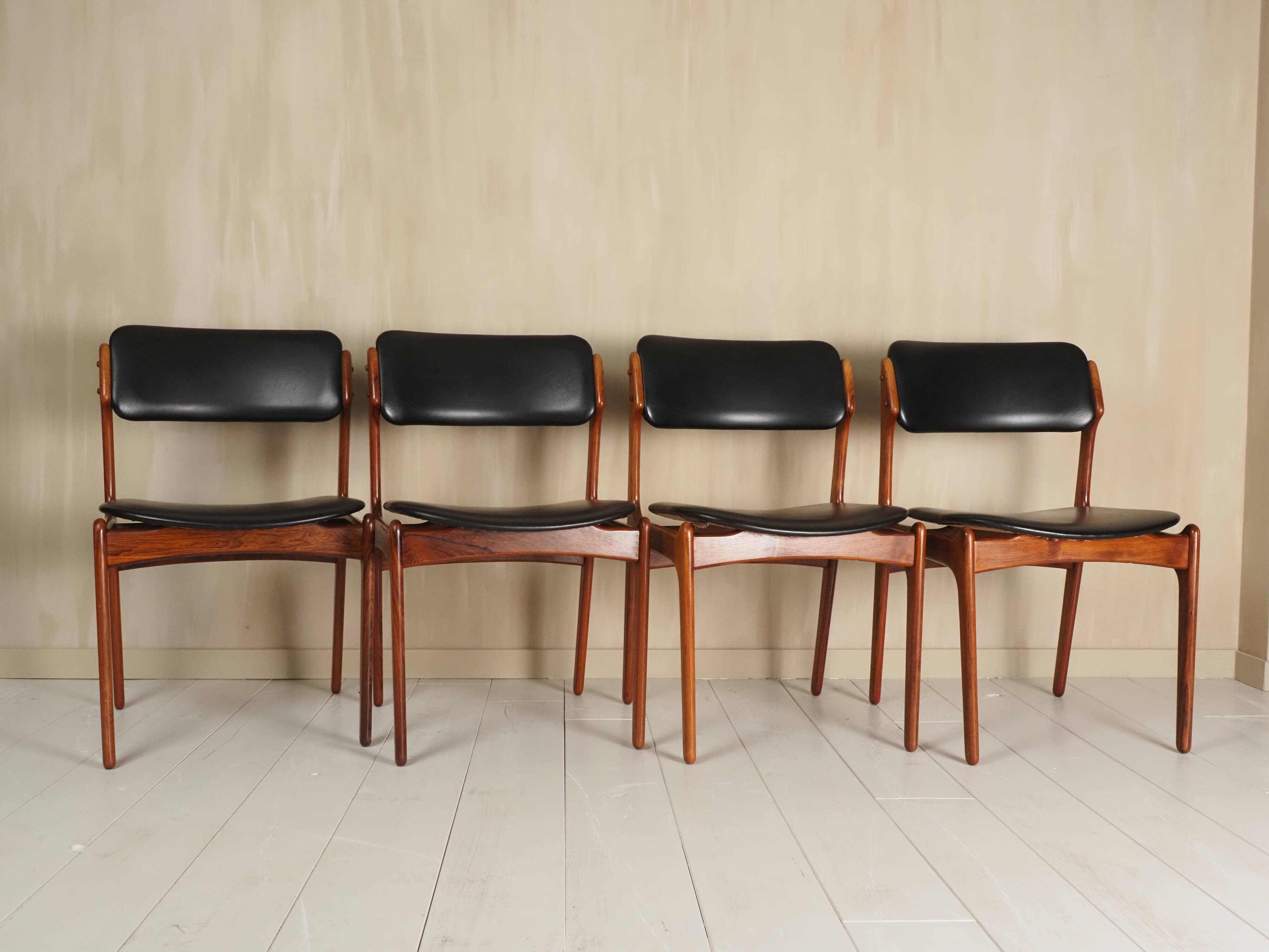 Model 49 dining chairs by Erik Buck for OD Møbler, 1960s