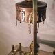 1900 bronze and brass art nouveau lamp, inspired by Napoleon 3, 35x18