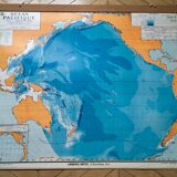 Pacific Ocean wall map