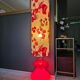 Vintage Space Age lamp 1970 - Red ceramic - Double lighting