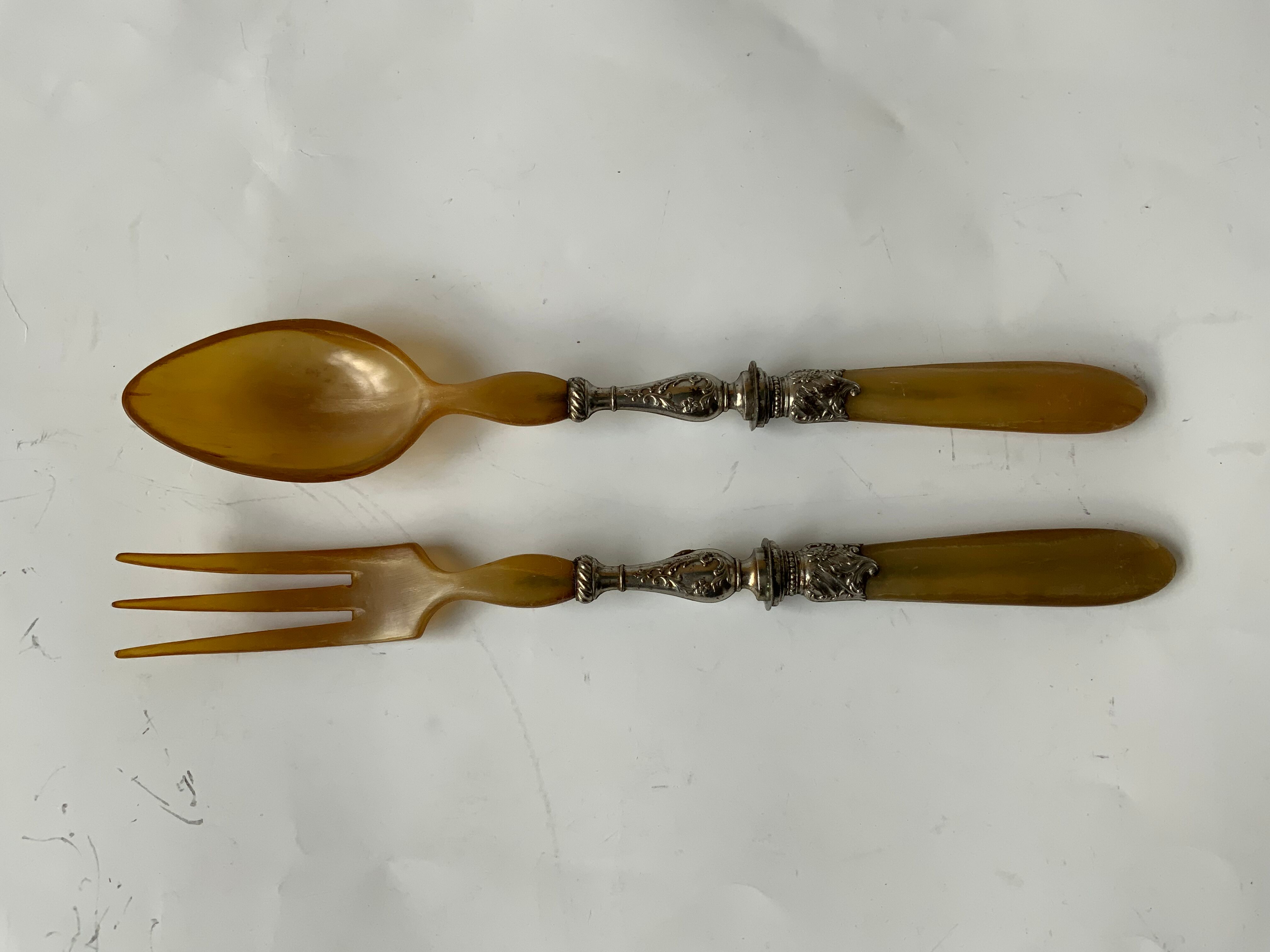 Salad cutlery sleeves horn Selency x Monoprix Croisé Laroche