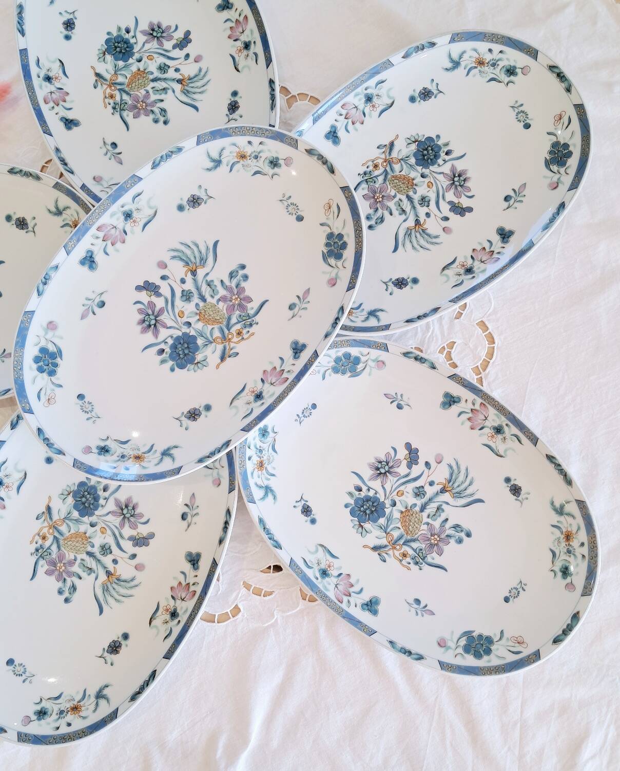 Antique oval Limoges plates