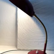 Articulated desk lamp, 1960s, burgundy and gold