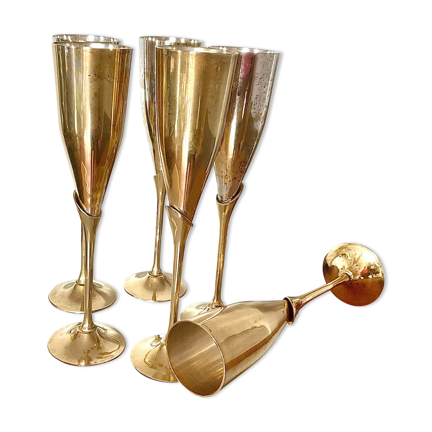 Set of 6 champagne flutes